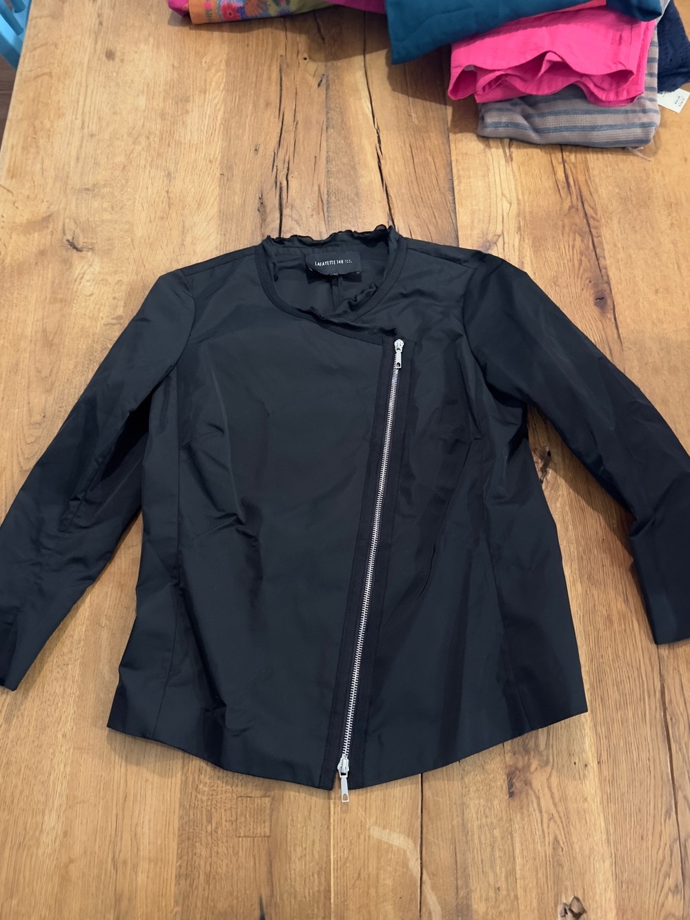 Lafayette 148 New York  Asymmetrical Zip Jacket